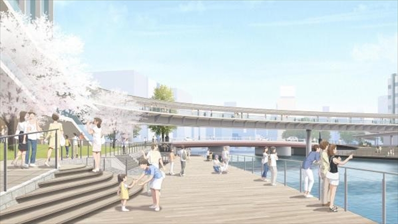 桜木町駅と新市庁舎を結ぶ大岡川横断人道橋の名称が「さくらみらい橋」に決定！