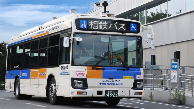 日本初！横浜市が相鉄バスと共同で大型バス営業運行で自動運転実証実験！
