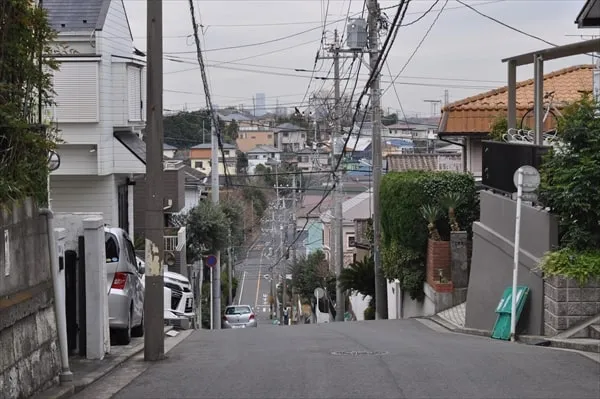 横浜で一番急な坂はどこ？　港北区日吉本町