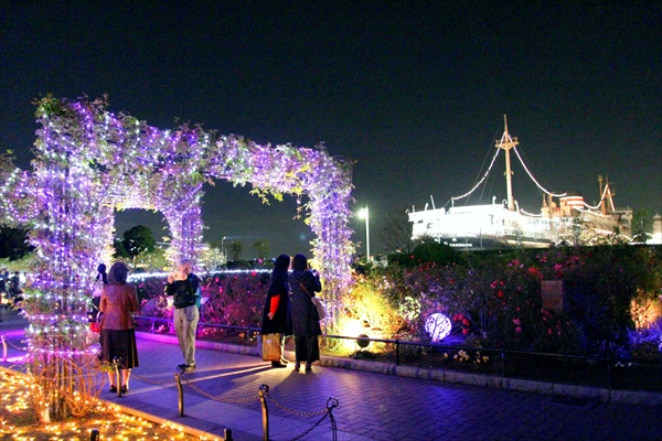 山下公園イルミネーションイベント「スノーローズガーデンヨコハマ」