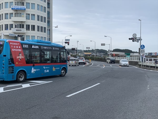 江の島の自動運転バスの実証実験