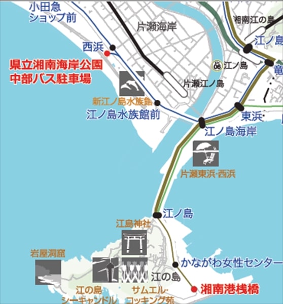 江の島の自動運転バスの実証実験