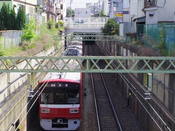 京急線戸部駅～日ノ出町駅間のトンネルのカーブ