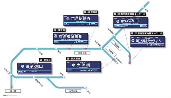 京急線6駅駅名変更